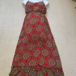 NWOT Banana Republic Factory floral medallion print lined maxi sundress 14
